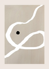 Dit Abstract Beige Schilderij van CollageDepot heeft een enkele opvallende zwarte stip gecentreerd binnen een lusvormige, met elkaar verweven witte lijn. De enigszins ruwe textuur van de achtergrond voegt subtiel contrast toe aan het gladde, strakke ontwerp. Ideaal als wanddecoratie, maar kan ook eenvoudig tentoongesteld worden door middel van een magnetisch ophangsysteem.