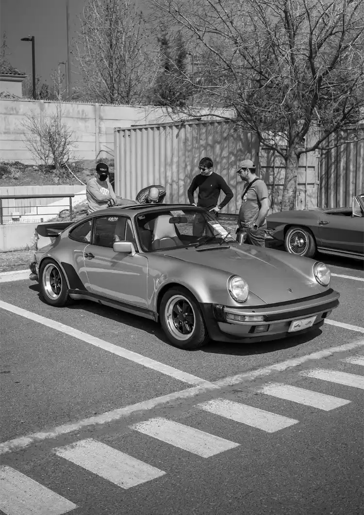 Klassische Porsche 911 Turbo-Lackierung