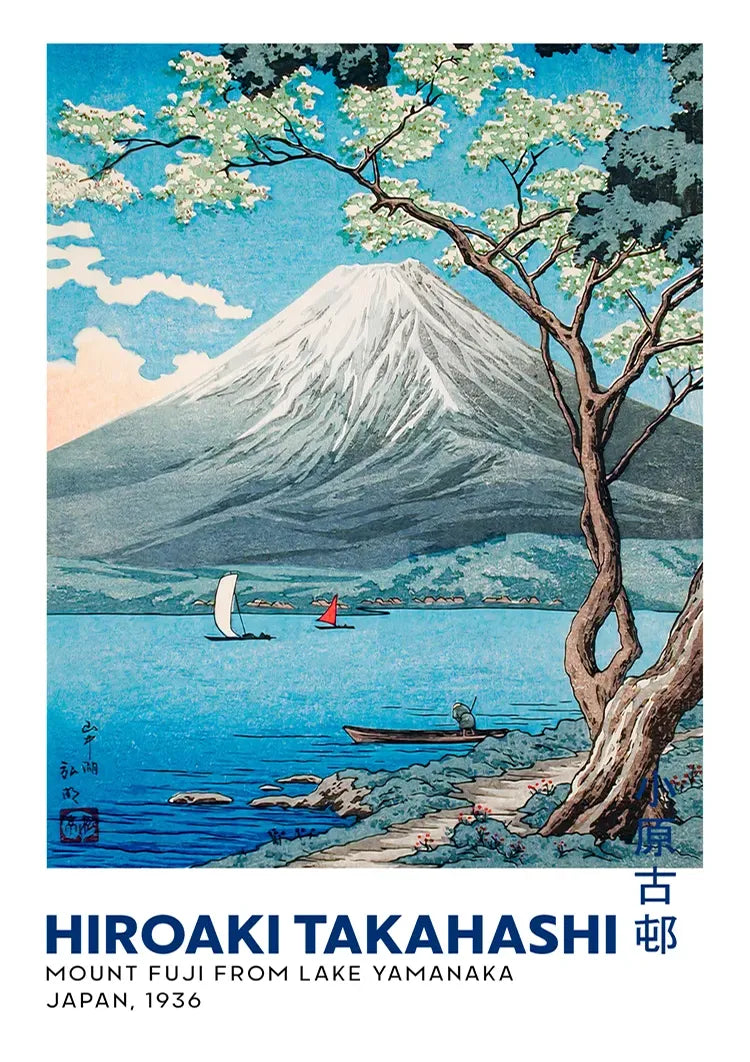 H. Takahashi Fuji Lake Painting