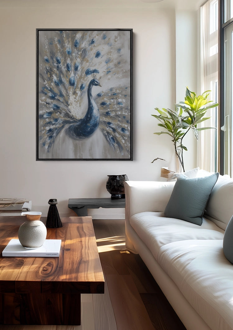 Blauw Trots Schilderij